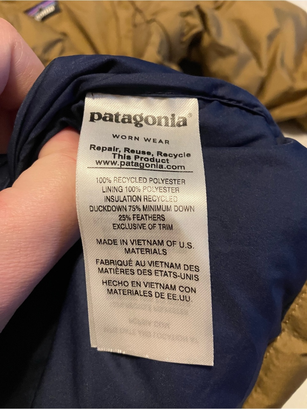 Patagonia Down Puffer Jacket - Mustard - Picture 5 of 5